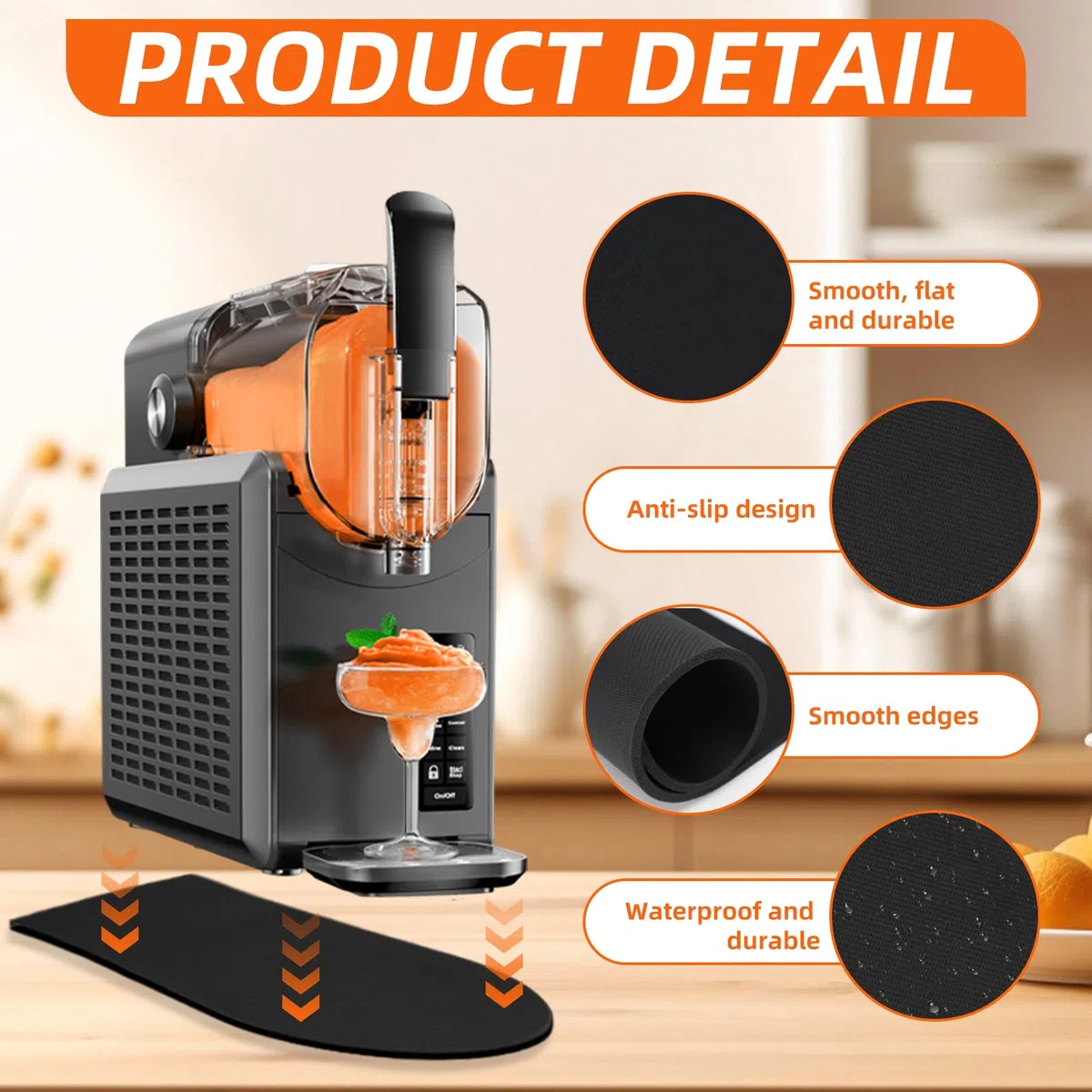 KXVXXV Tabla deslizante para máquina Ninja Slushie FS301EU y máquina de granizado KLAMER Slush, accesorio para máquina de granizado y máquina Ninja Drink Maker, almohadilla deslizante, con 2 cucharas