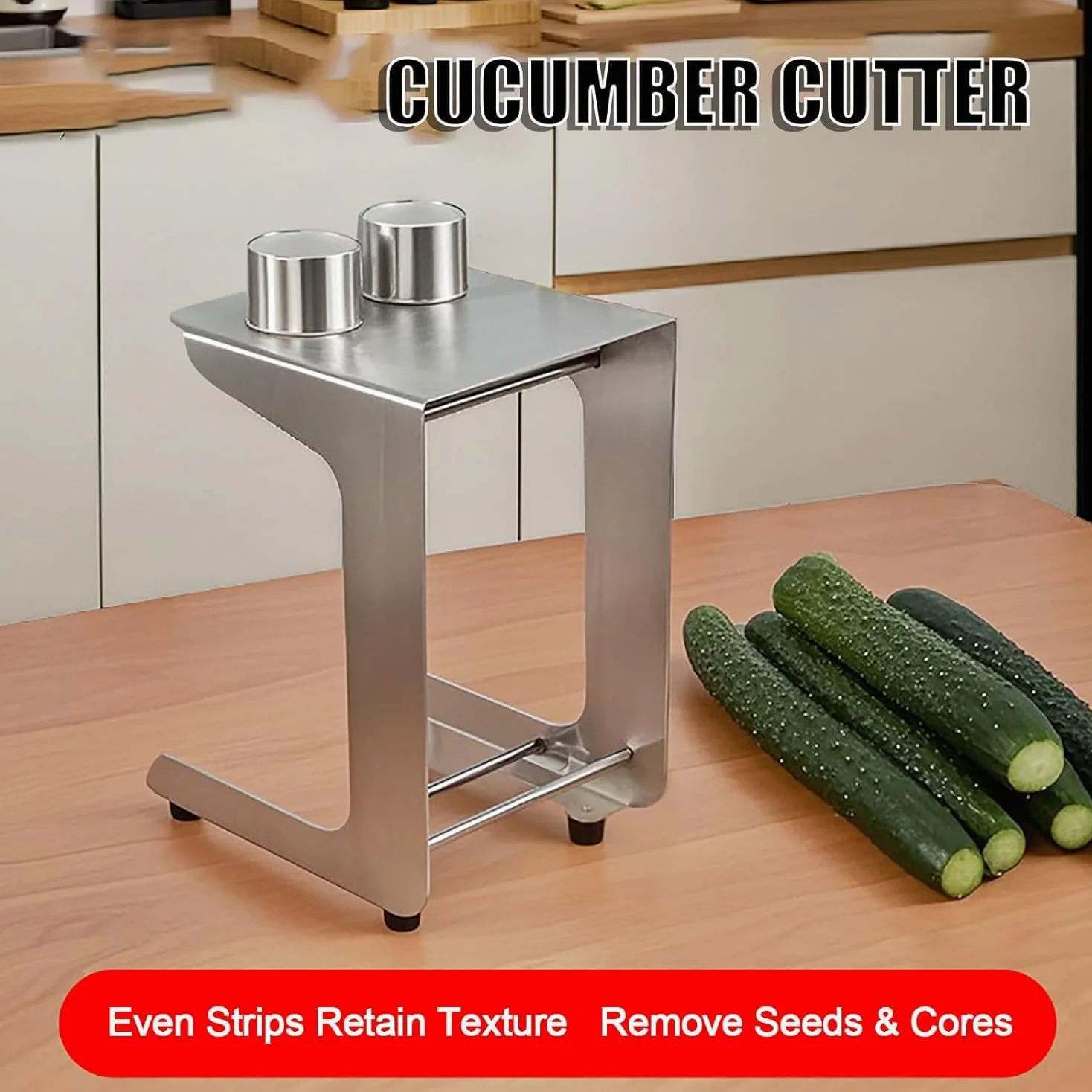 Herramienta de corte de verduras – Cortador manual para zanahorias, calabacines y pepinos – Accesorio de cocina perfecto para una fácil preparación de ensaladas y comidas, esenciales de cocina
