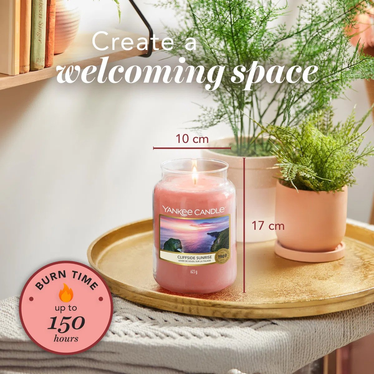 Yankee Candle Vela aromática | Amanecer en el Acantilado vela en tarro grande | Velas de larga duración: hasta 150 h | Regalos perfectos para mujeres (Paquete de 2)