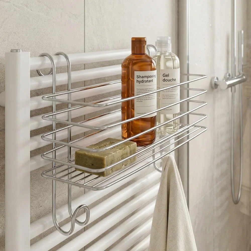 Metaltex - Cesta para toallero eléctrico de Pared (Revestimiento Polytherm)