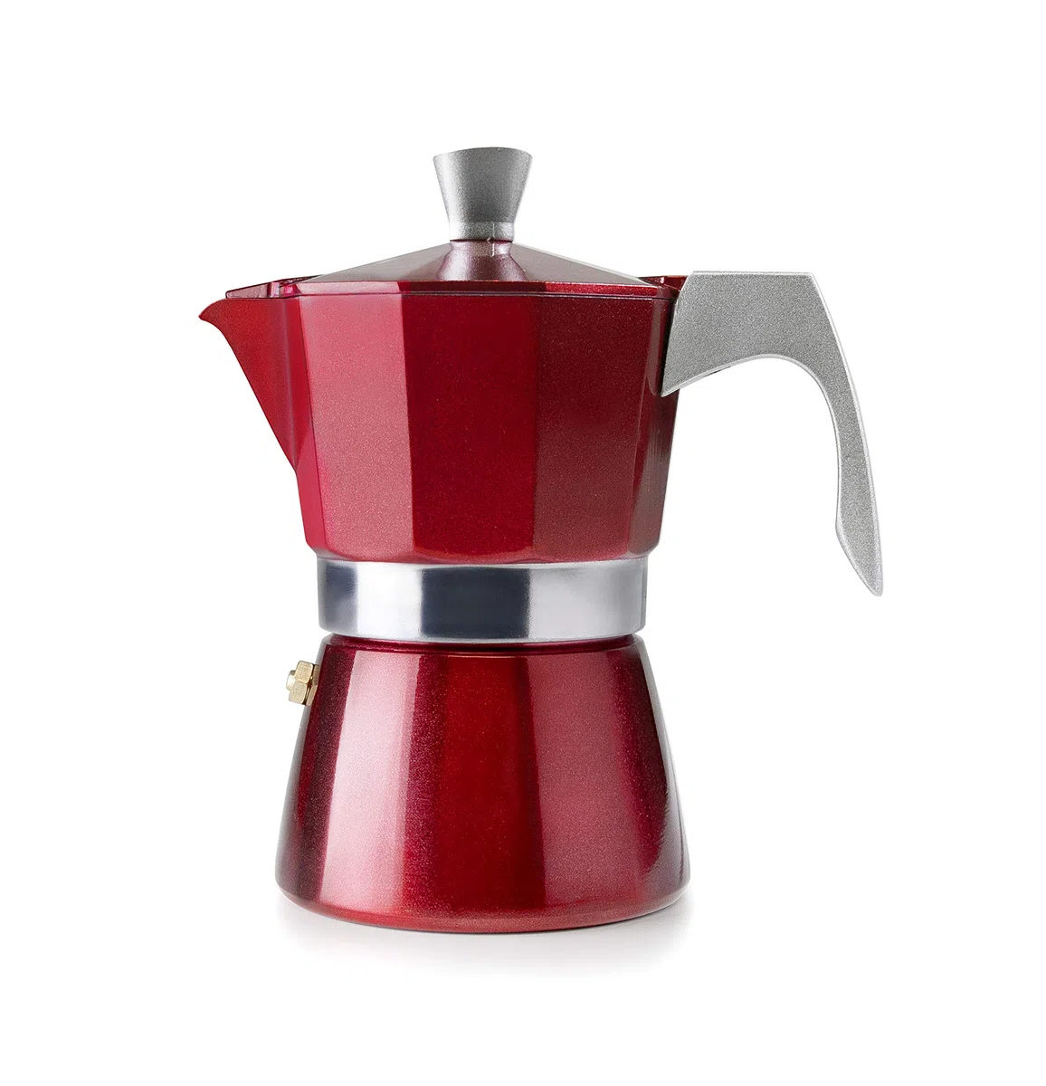 IBILI - Cafetera express Evva Red, 2 tazas, 100 ml, Aluminio fundido, Apto para inducción