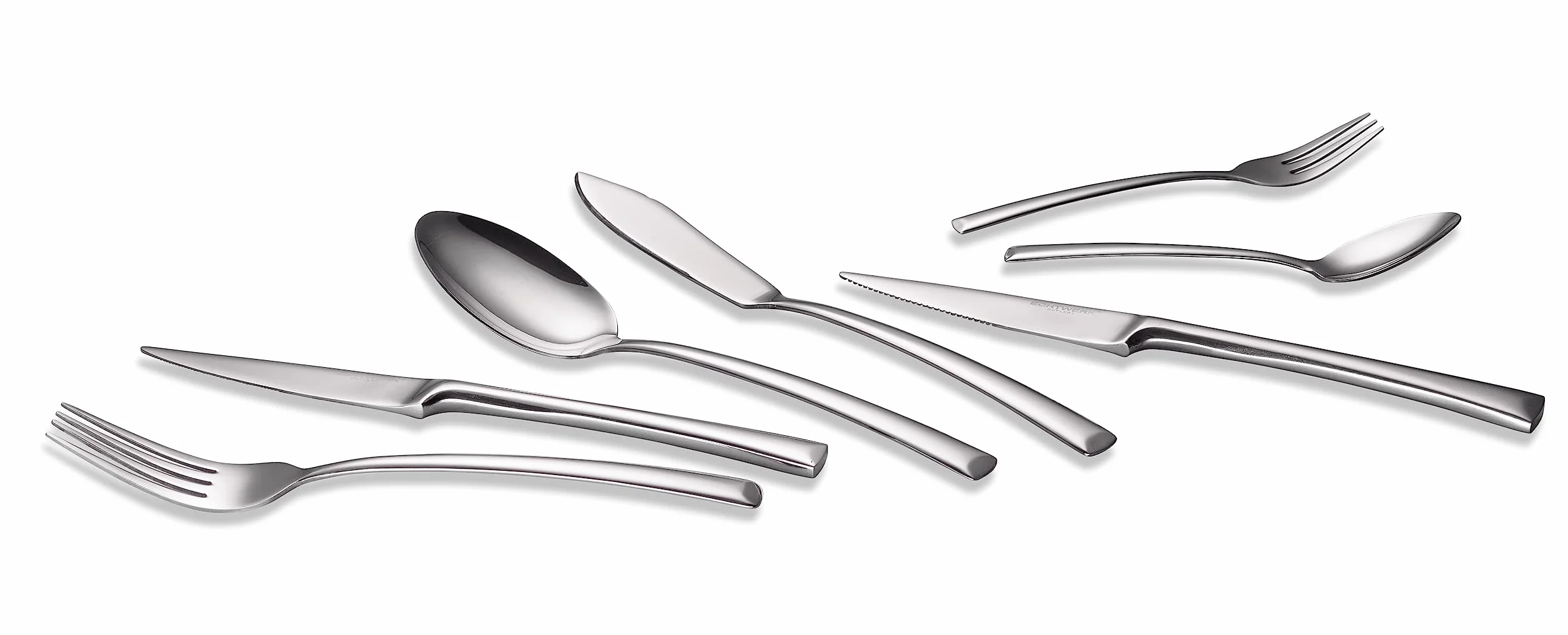 ECHTWERK EW-BS-0520 Avelino-Cubertería para hasta 6 Personas, 42 Piezas, Acero Inoxidable, Plata, 24.5 x 34.5 x 6.5 cm
