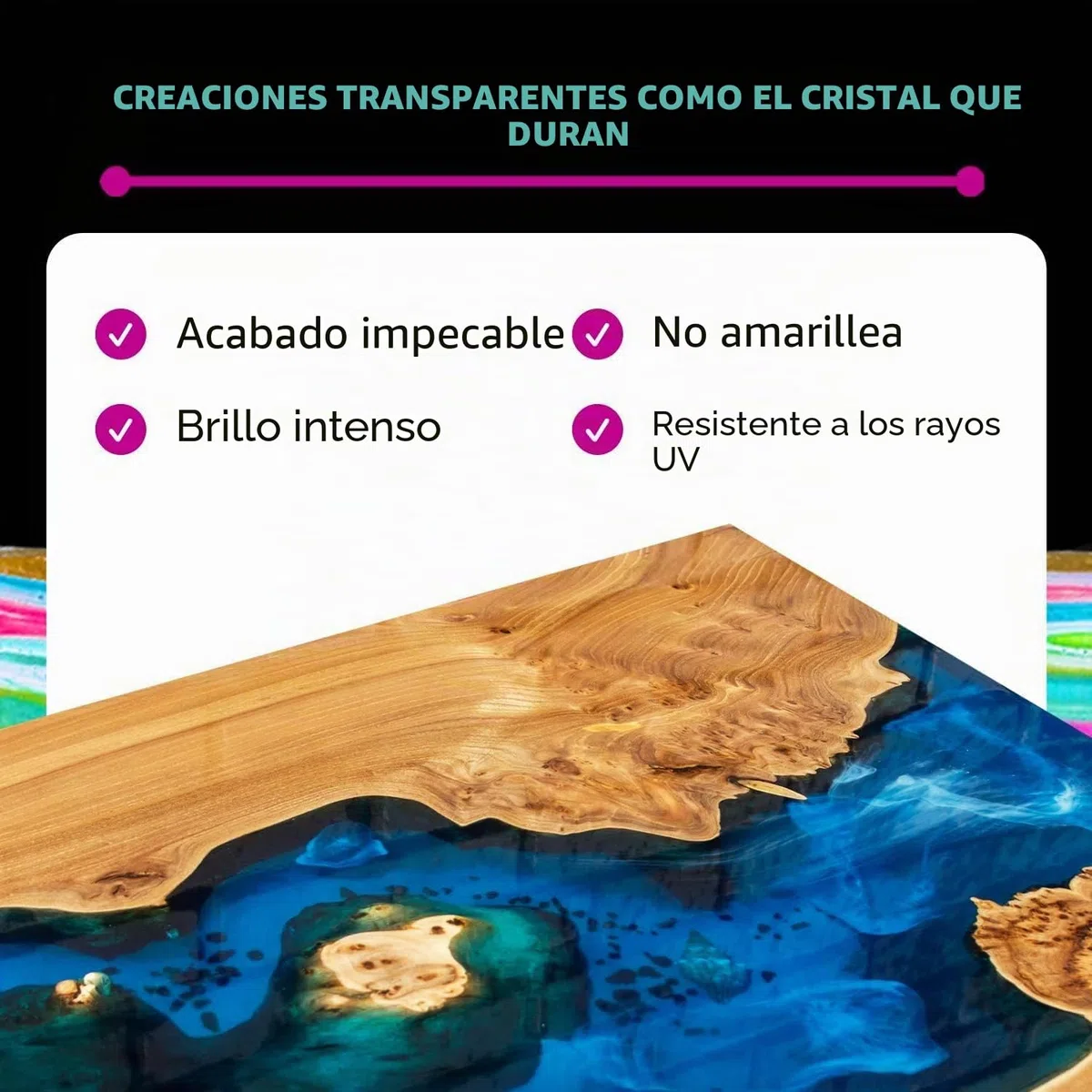 SANAAA Resina epoxi transparente para madera, 10 cm de profundidad 2:1 Radio para mesas de río artesanales, relleno de madera, tapa de bar, revestimiento moldeado, 1,5 kg