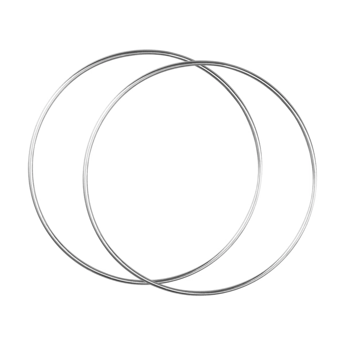LOVIVER 2 Piezas Metal Floral Hoops Rings Anillos de aro Artesanal Artesanía de Pared Redonda Manualidades Colgantes multifuncionales para de Bodas, Diámetro 45 Cm