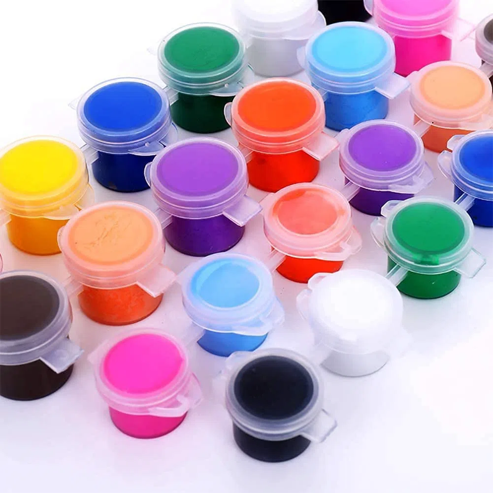 Kiuiom Botes Tazas de Pintura, Tiras Almacenamiento Pintura, Tiras de Pintura Vacías, 60Macetas Mini Recipientes de Almacenamiento Vasos de Pintura de Plástico con Tapas Mini Botes Pintura con Tapas