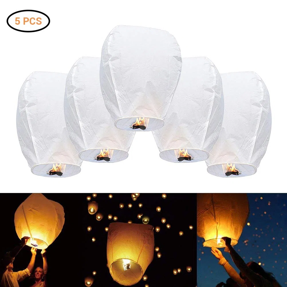 Faroles chinos voladores Sky Lantern Faroles de deseos resistentes Faroles de papel hechos a mano puramente para fiestas de cumpleaños fiestas de cumpleaños Navidad Año Nuevo