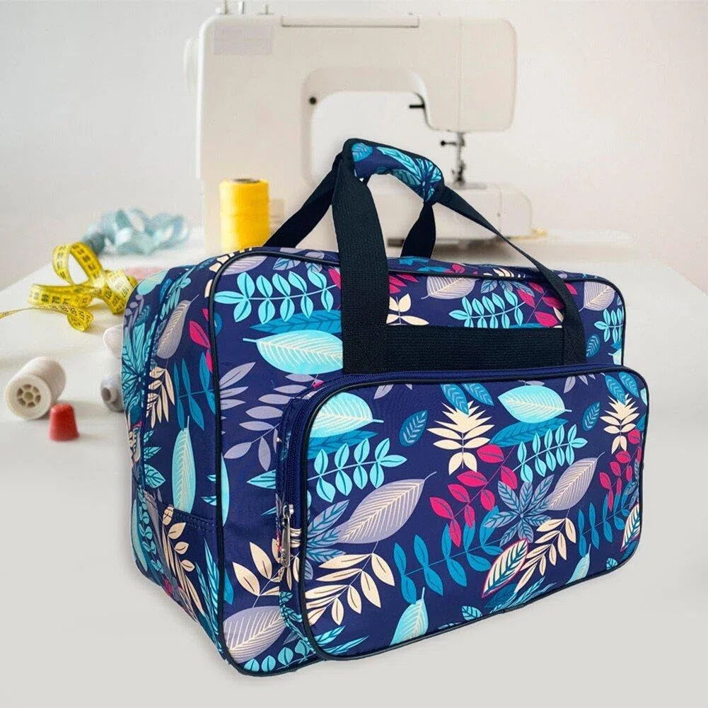 Estuche De Transporte para Máquina De Coser, Bolsa De Mano con Bolsillo Frontal, Caja De Coser Portátil para Máquina De Coser Y Accesorios