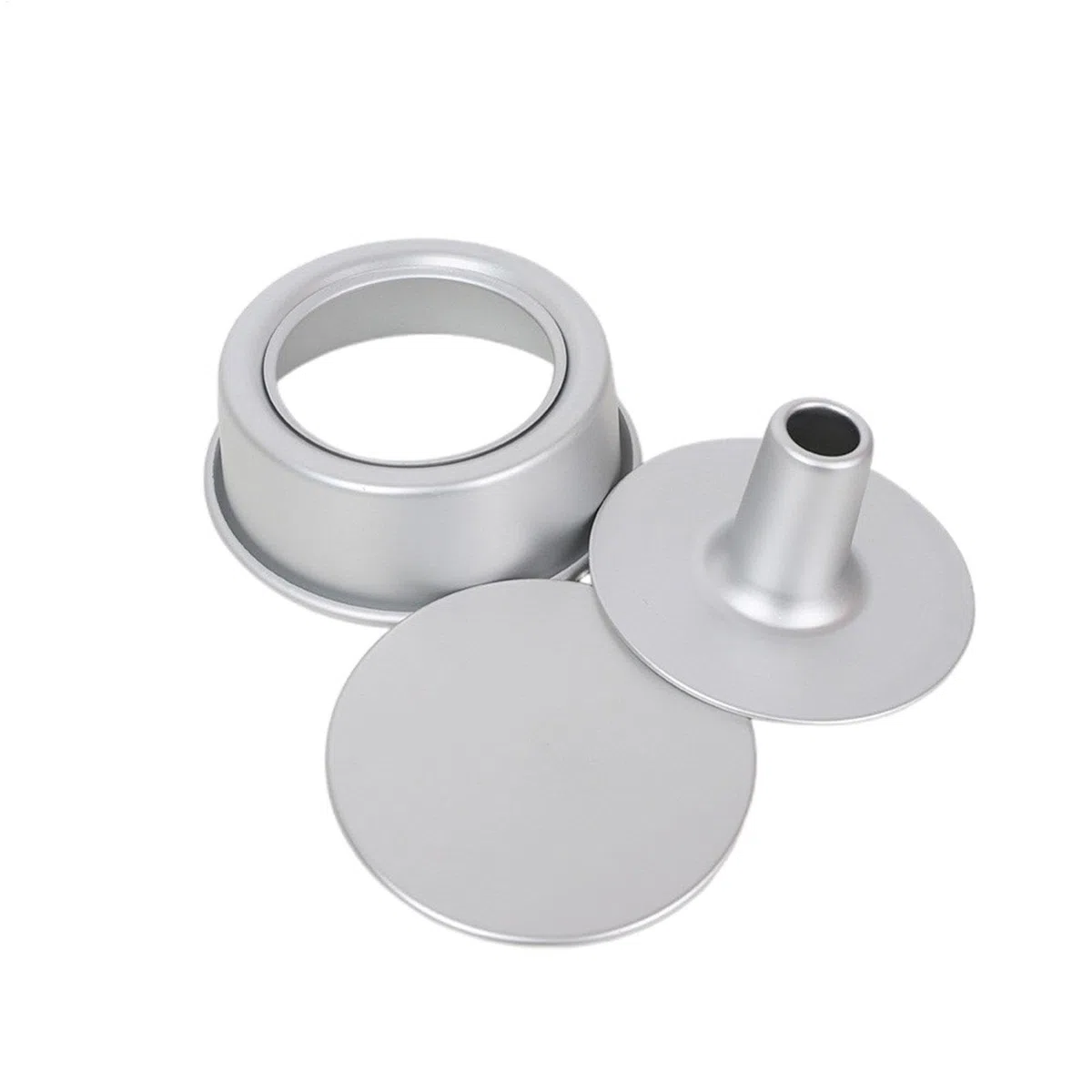Molde para tartas de 8 pulgadas con parte inferior suelta, de gasa de aluminio, antiadherente con tubo, molde para tartas de ángel, molde para tartas de gasa para el hogar y la cocina