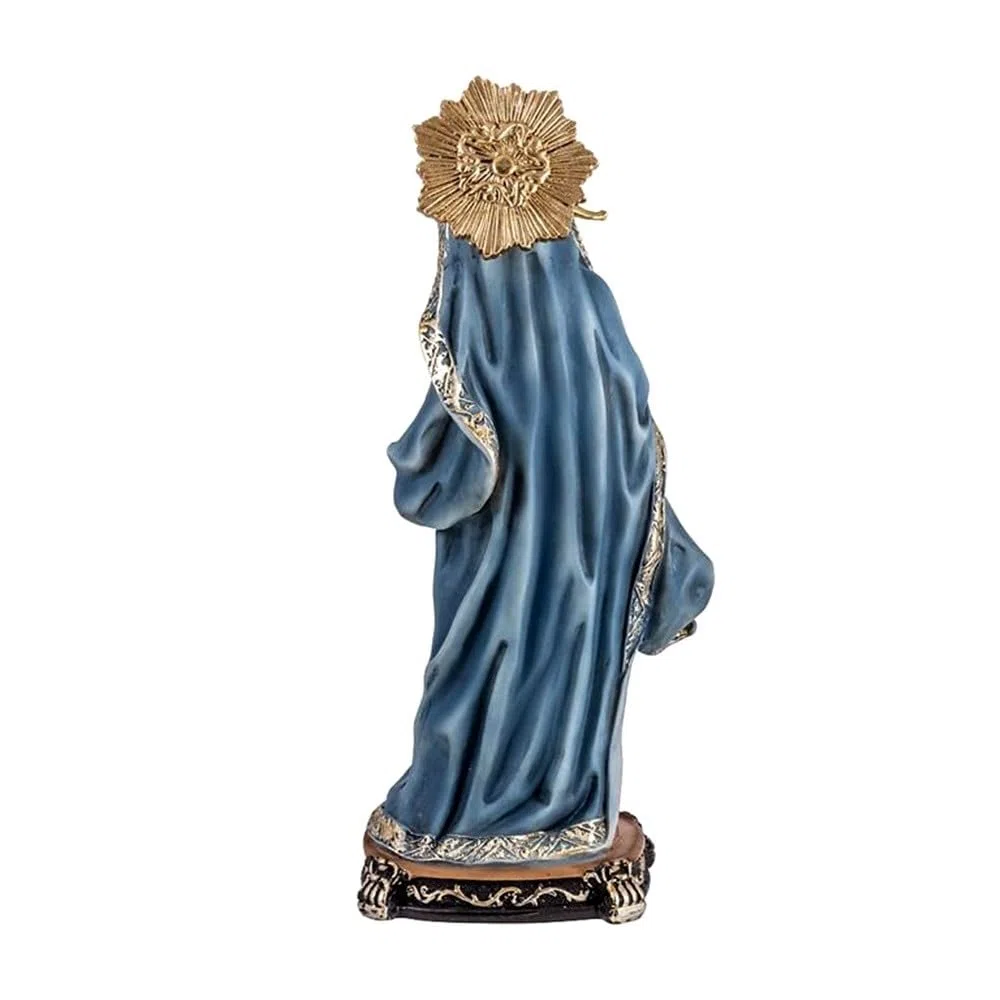 Virgen Dolorosa Figura 30 cm. Imagen Resina Color Detalle Espada peana