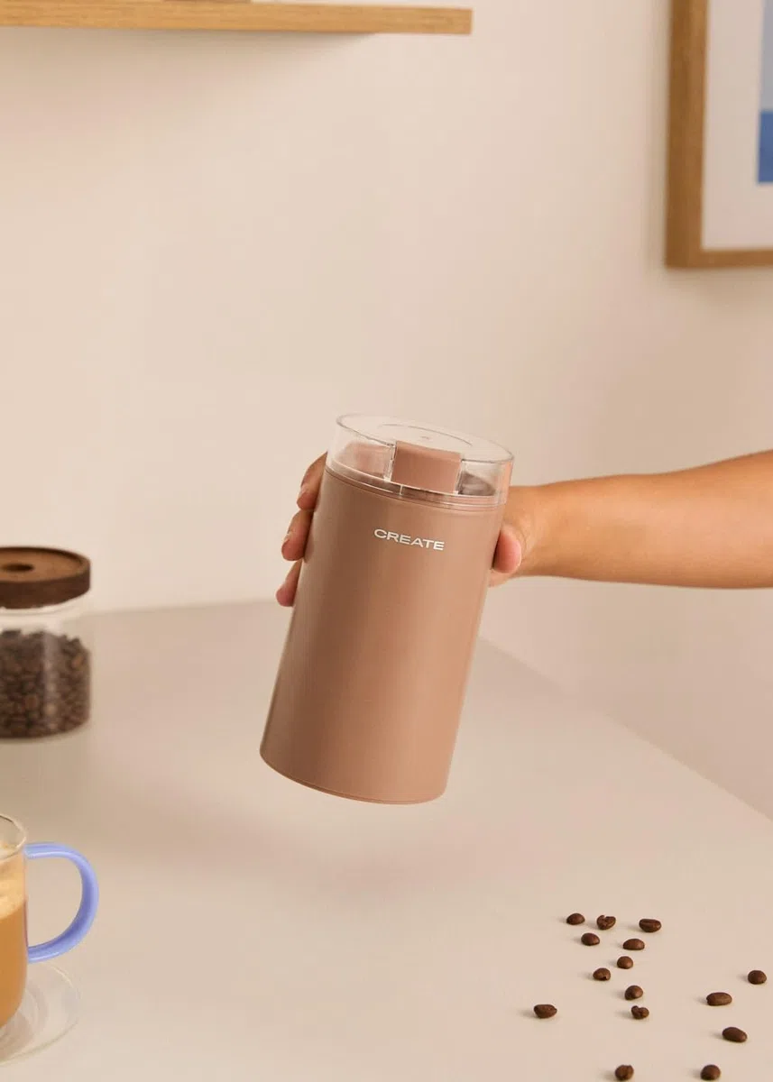 CREATE/COFFEE GRINDER STUDIO/Molinillo de café y alimentos de acero inoxidable moca/Capacidad 50g, compacto, fácil de usar, 180W