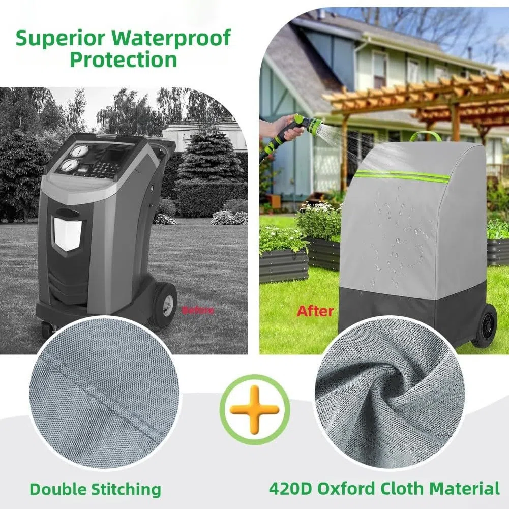 Cubierta antipolvo impermeable para máquinas Robinair A/C, tiras reflectantes de tela Oxford 420D, resistente al viento, para modelos 34288NI 34788NI