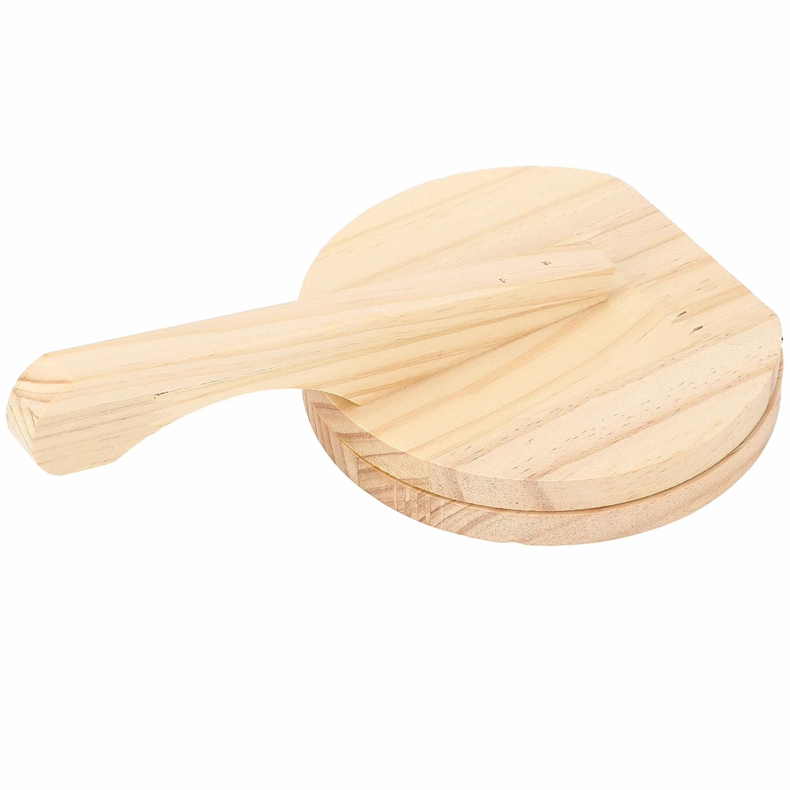 Prensadora de Tortilla de Madera Prensa de Tortilla, Mango Ergonómico, Pressor de Tortilla Manual para Tortilla de Harina Pizza Roti (L)