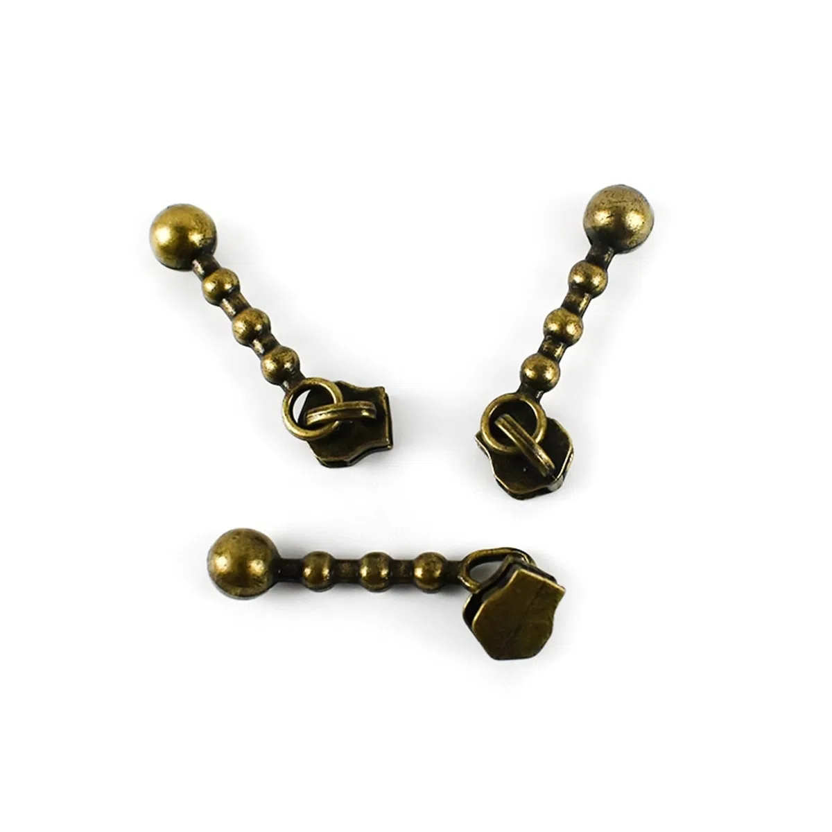 Tirones para deslizamientos de cremallera de metal Deslizador del tirador de la cremallera for cremalleras de Metal, bolsa decorativa con cabeza de cremallera, ropa, chaqueta, accesorios de costura DI