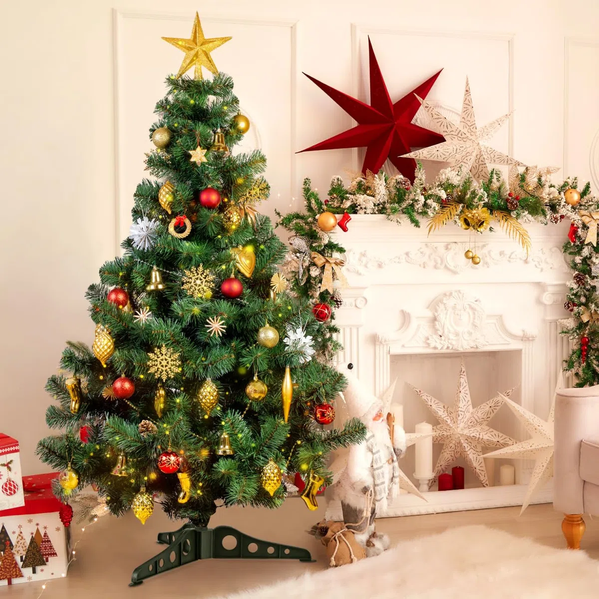 Veemoon Soporte de base de árbol de Navidad artificial, soporte para árbol de Navidad, reemplazo para decoración de árbol de Navidad