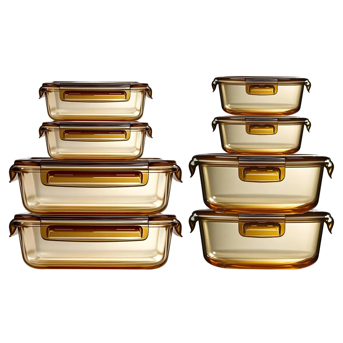 Pack 8 Tarros de Cristal con Tapa Hermética - Recipientes Herméticos para Alimentos - Microondas Congelador