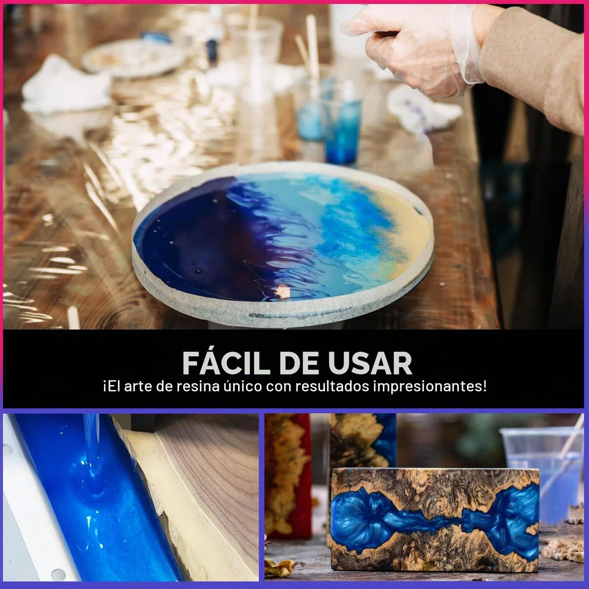 Resina Epoxi Con Endurecedor, 2,7 Kg/2,4 L, Transparente Con Bomba Para Fundir y Recubrir, Tableros de Mesa, Sin Burbujas, Para Fabricación de Joyas, Moldes