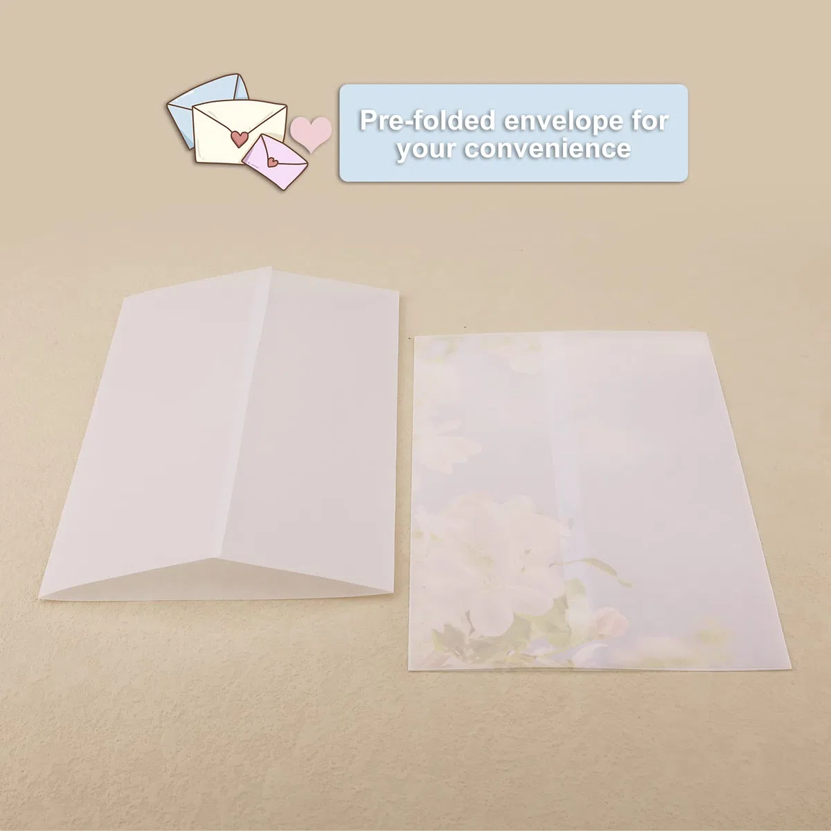 100 Piezas de Papel de Vitela Blanco para Invitaciones, 13x18cm Predoblado Papel de Vitela para Invitaciones Sobre de Invitación para Invitaciones de Boda Baby Shower Invitaciones de Cumpleaños