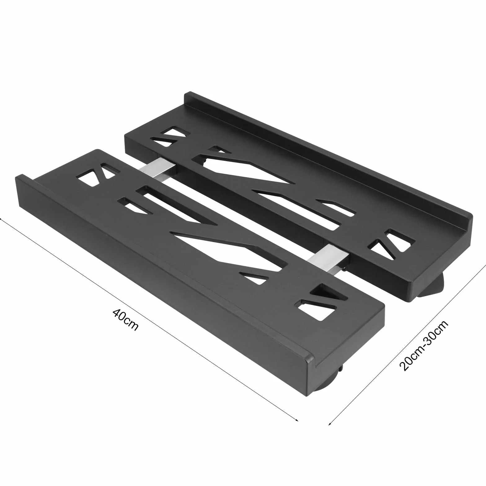 PC Stand Universal Ajustable PC Stand Móvil con 4 Ruedas, Soporte de La CPU para La Torre de Escritorio, PC de Juegos,PC-HALT-BK