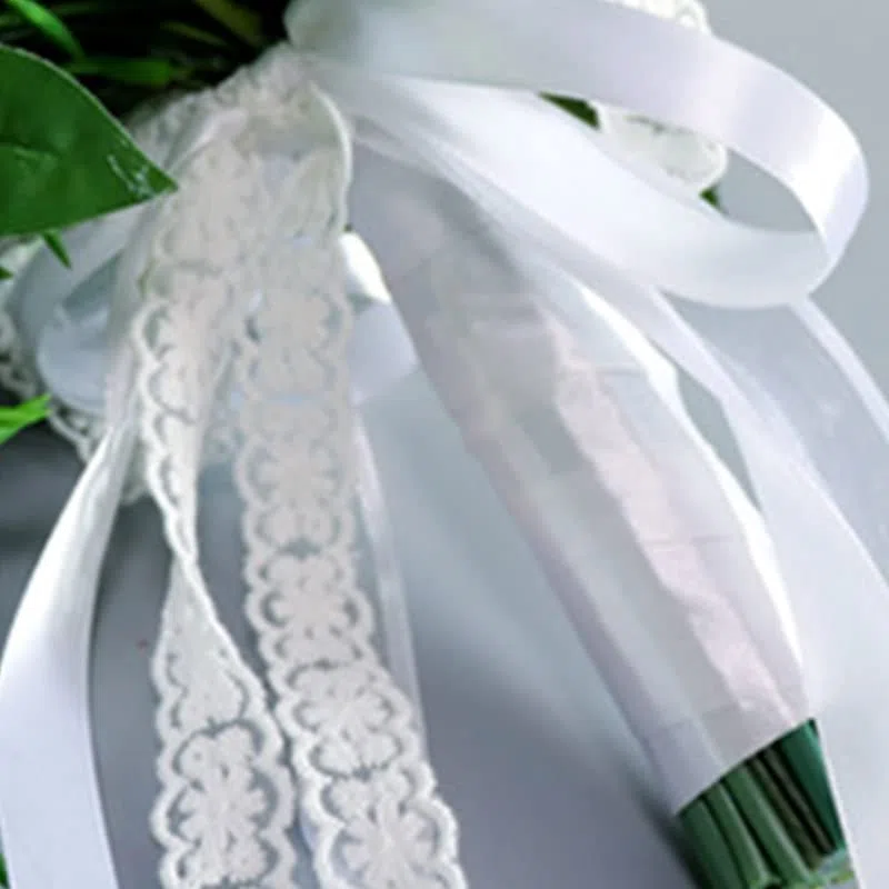 Boda en cascada ramo de novia mariposa artificial orquídea cascada flores