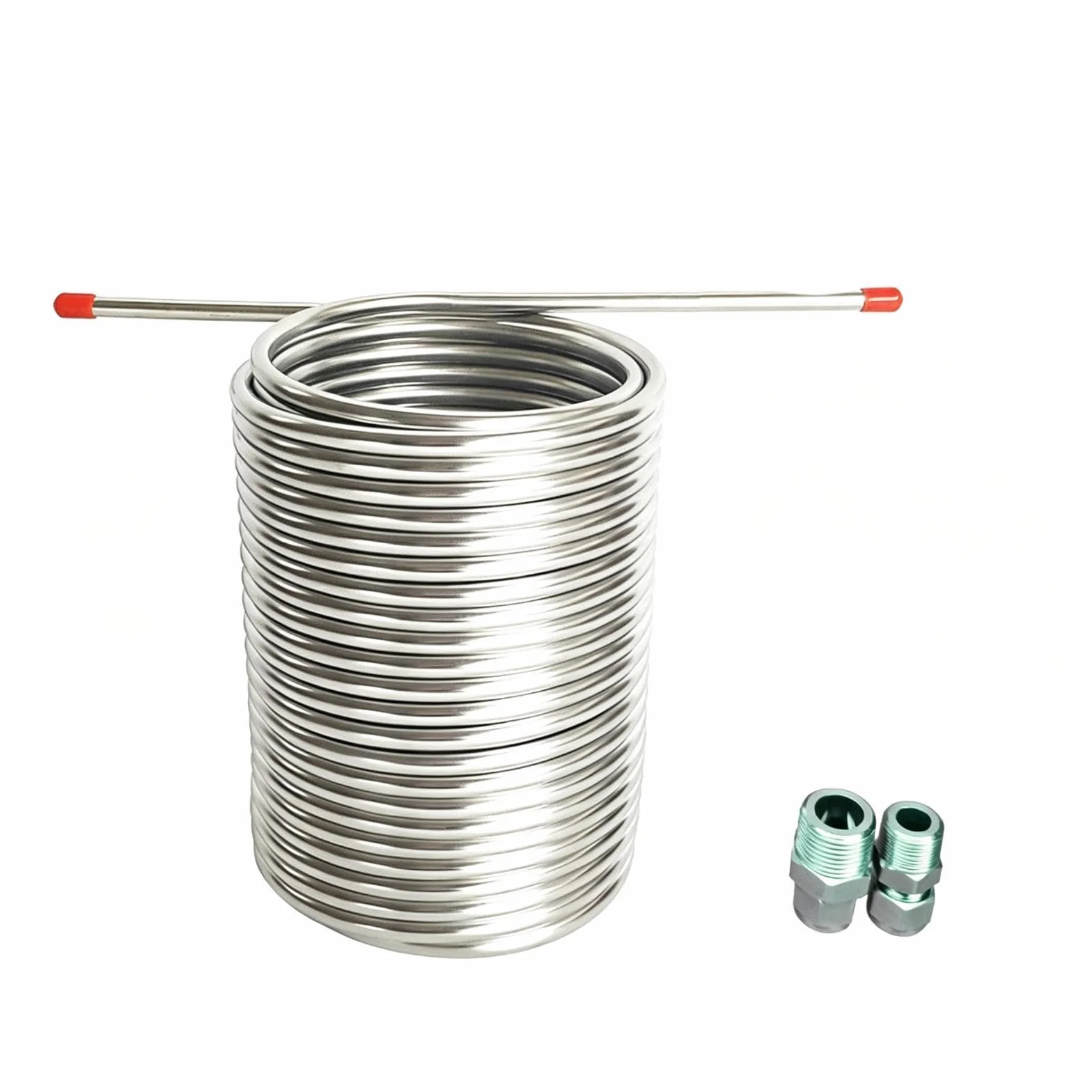 Serpentín de Acero Inoxidable 304 para de Mosto en Proyectos de Bricolaje Y Equipos de Elaboración de Cerveza, con Conector, Individual