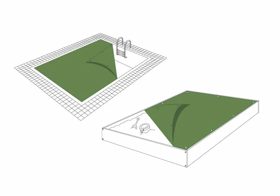 jarolift Lona Cobertora de Protección Polietileno 90 g/m² Impermeable Resistente al Moho y al Desgarro, 2 x 3 m, Verde