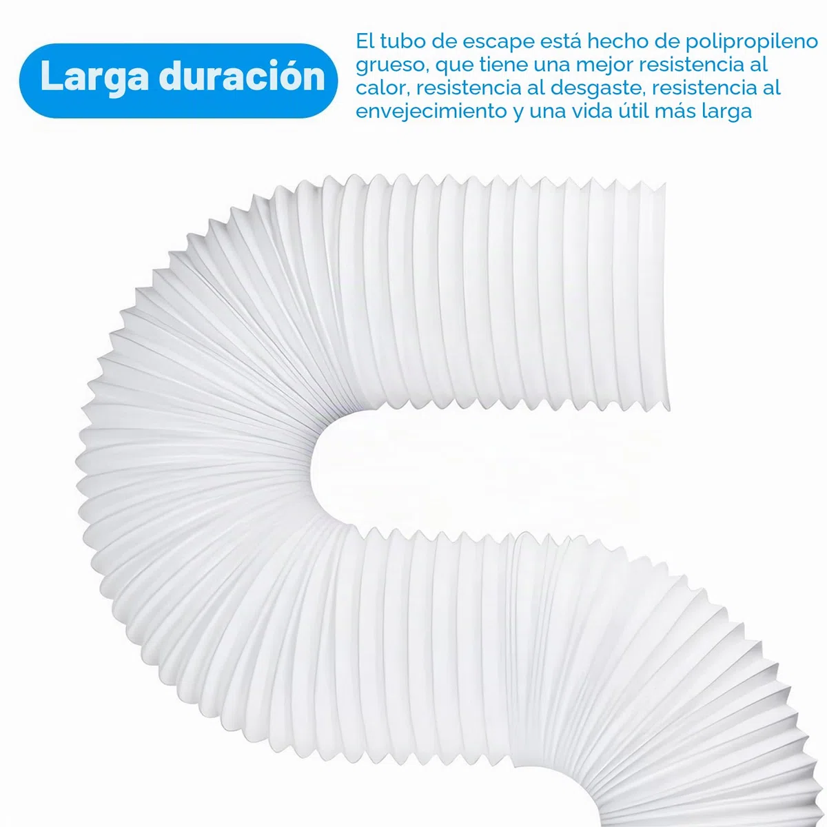 Manguera de aire acondicionado portátil, tubo de aire acondicionado móvil, diámetro de 150 mm y longitud de 200 cm, extensión de tubo AC para aparato de aire acondicionado móvil, secadora de