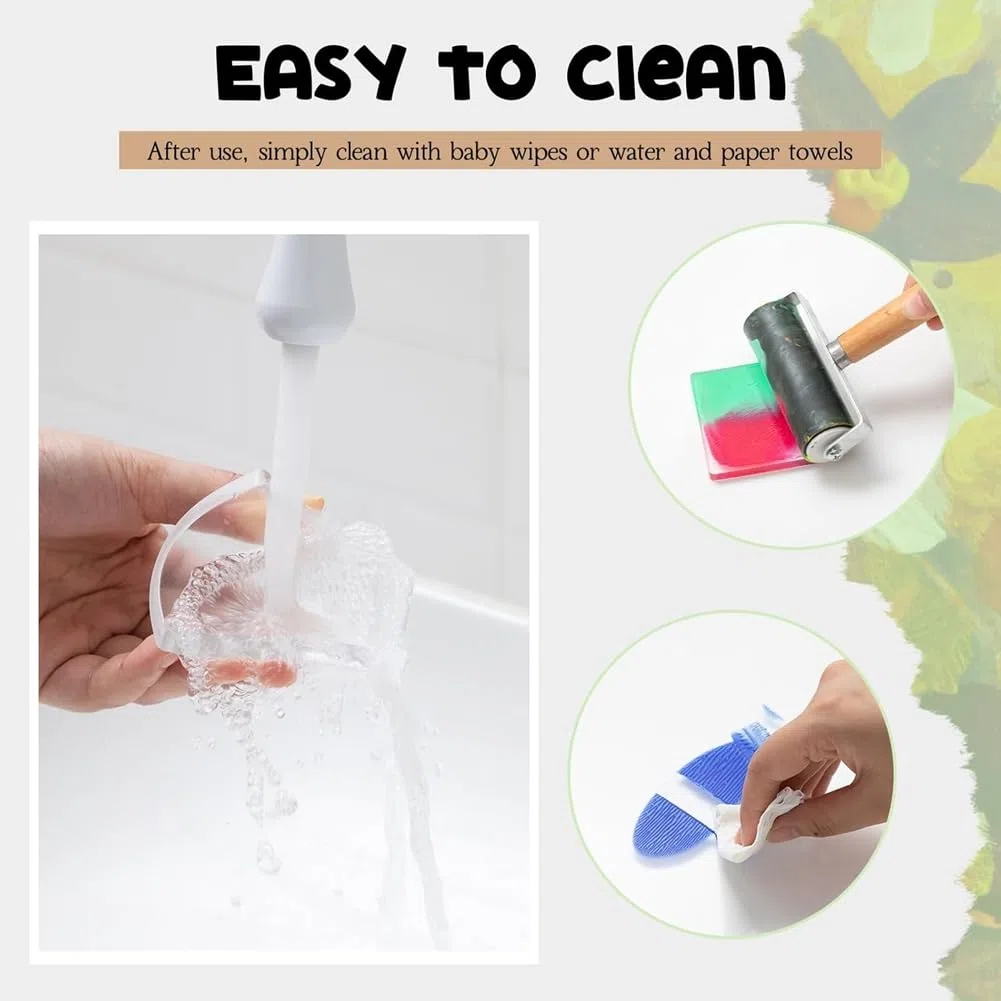 Paquete de 6 Placas de Impresión de Monoimpresión de 3 Pulgadas, Placas de Impresión en Gel Pequeñas para Prensado, Tarjetas, Scrapbooking, Manualidades.