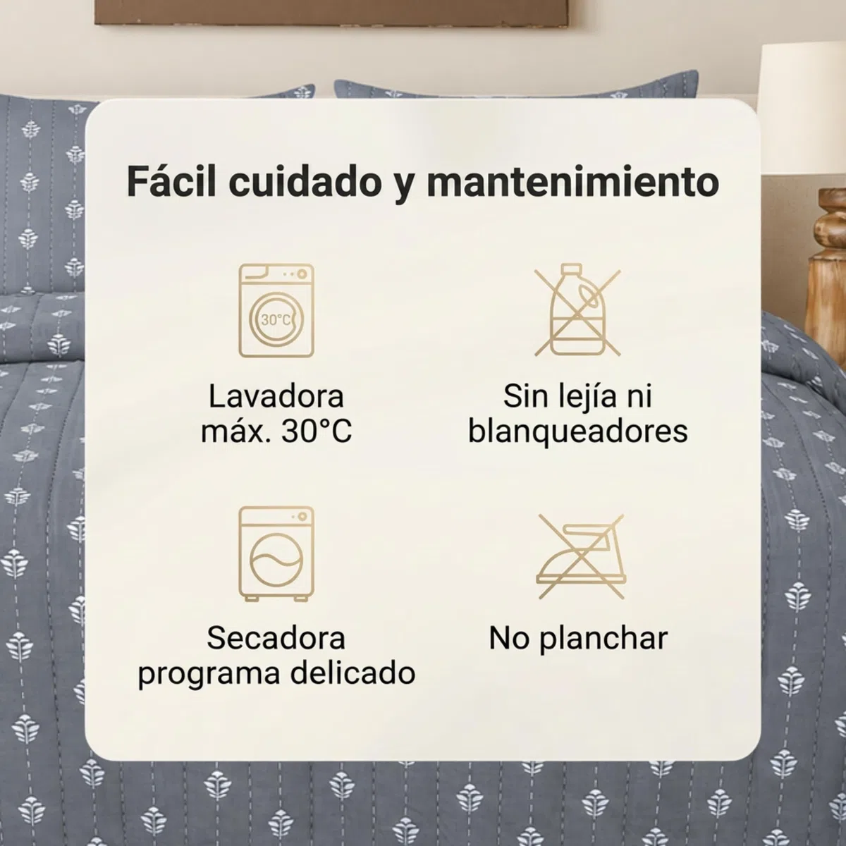 Colcha Boutí Bordada Cama 90 (180x260) para Verano y Entretiempo - 100% Microfibra Suave – Cubrecama Moderno Multiusos Ligero y Transpirable - Incluye 1 Funda de Almohada 70x50 cm (Cosenza Arena)