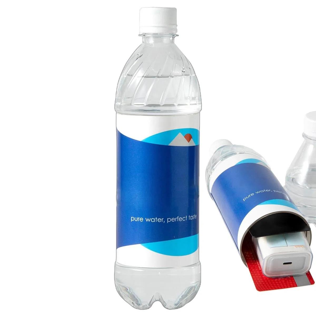 Riven Contenedor de dinero para botella de agua, botella de dinero secreta, adecuado para almacenamiento discreto, sostiene objetos de valor
