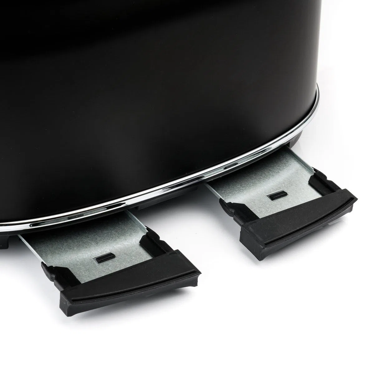 Tostadora Westinghouse Retro - 4 ranuras - Ranuras extra anchas - Rejilla para mantener el calor - 1750 W - Negro