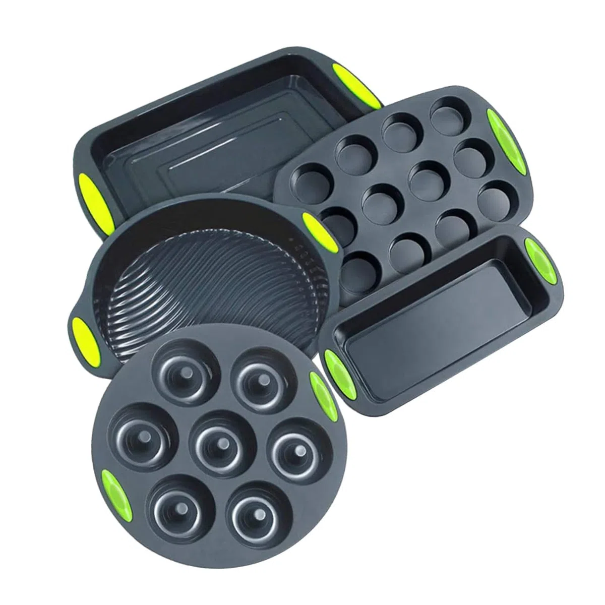Molde para Hornear Pasteles y Pan Kit de 5 Piezas de Silicona Resistentes a Altas Temperaturas para Cocina y Repostería