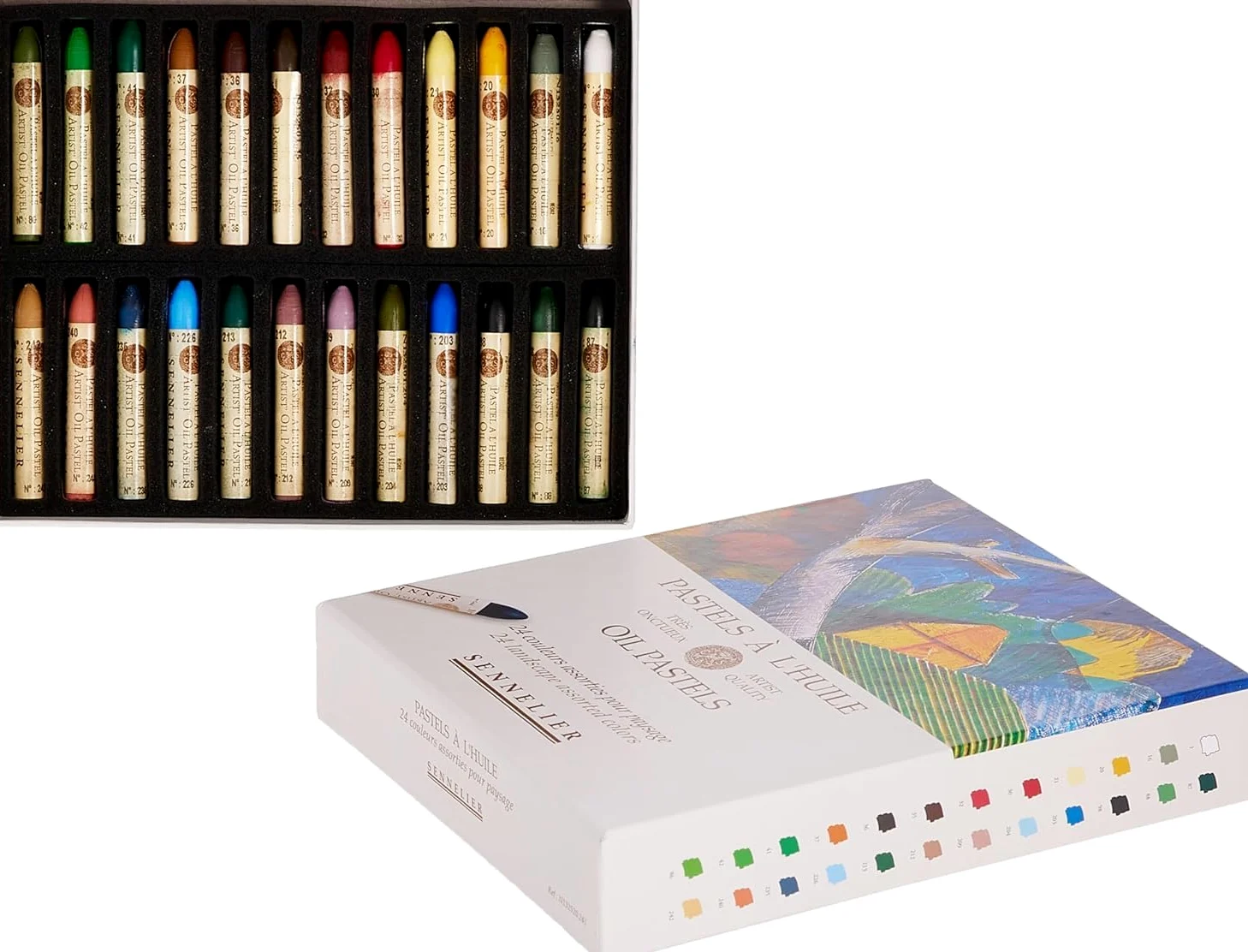 SENNELIER Juego de pastel al óleo, 24 unidades (paquete de 1), paisaje