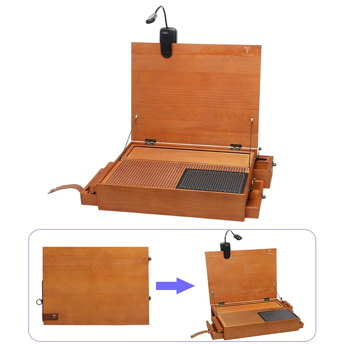 MagiDeal Mesa Portátil para Maquetas con Iluminación para Accesorios de Modelismo.