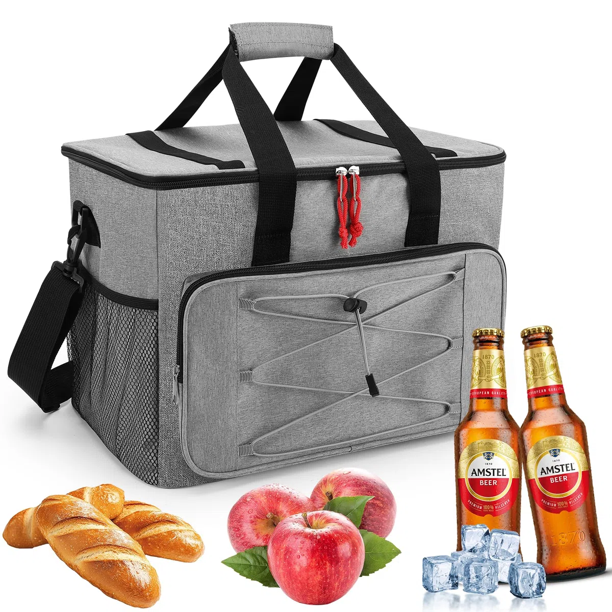 Zikenis Bolsa Termica Porta Alimentos 30L,Nevera Portátil Bolsa termica Porta, Plegable Bolsa Nevera,Tela Oxford,Mantener Caliente y Frío,para Viajes,Acampada,Picnics,Barbacoas