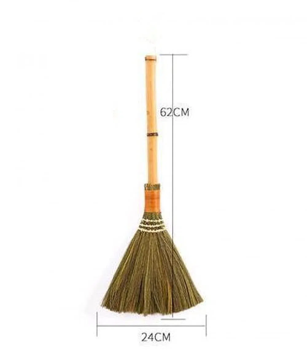 Cepillo de suelo de madera de cerdas suaves con mango corto de estilo japonés para barrer la limpieza del hogar