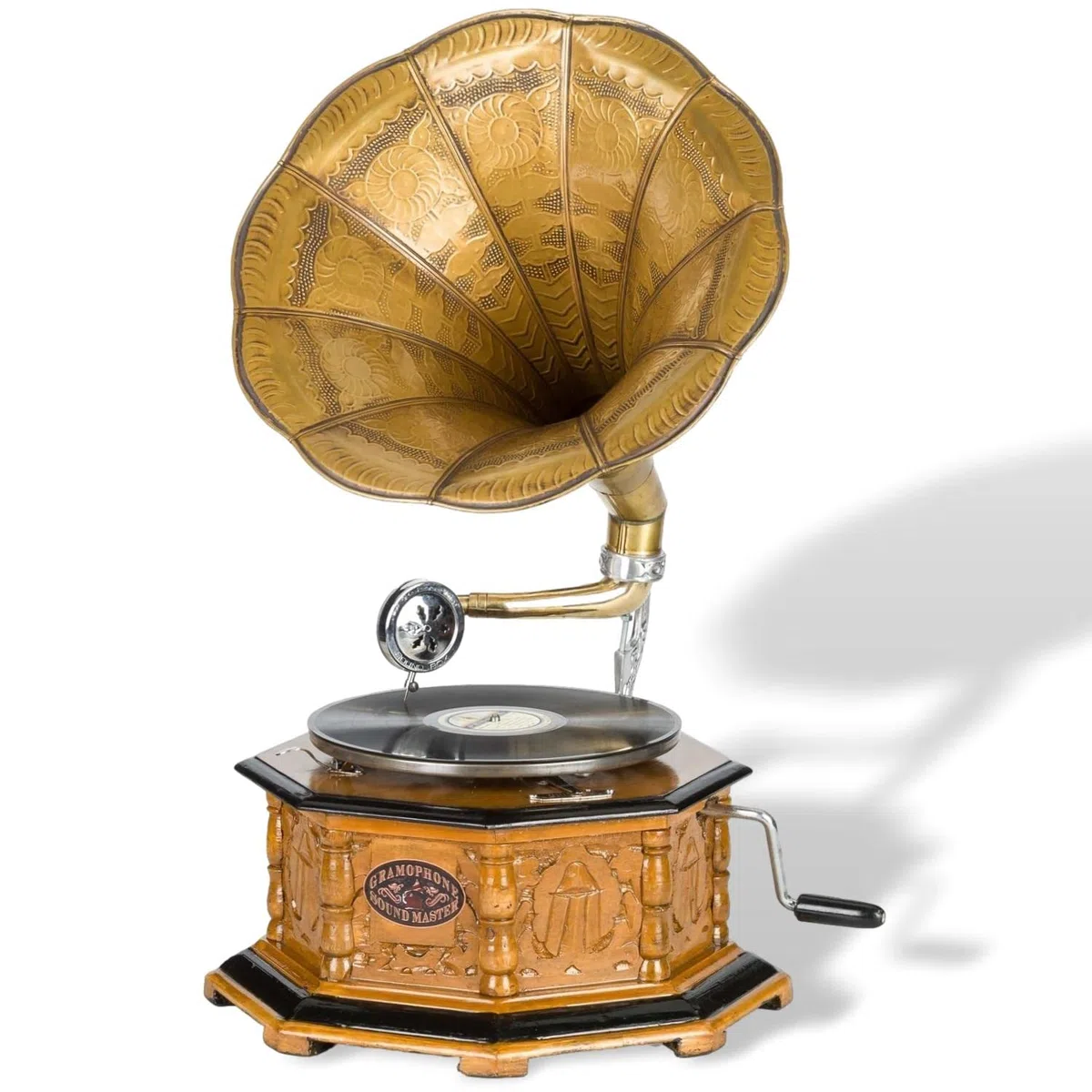 Gramófono Estilo Antiguo con bocina - para Discos de 78 RPM
