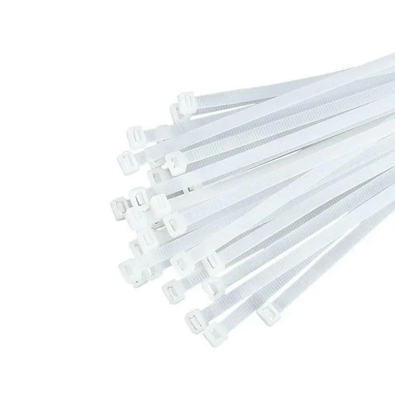 Bridas de nailon grandes, blancas, autoblocantes, de alta resistencia, para sujeción industrial (250/500 unidades), 5 x 350 mm, 8 x 400 mm (paquete de 10).