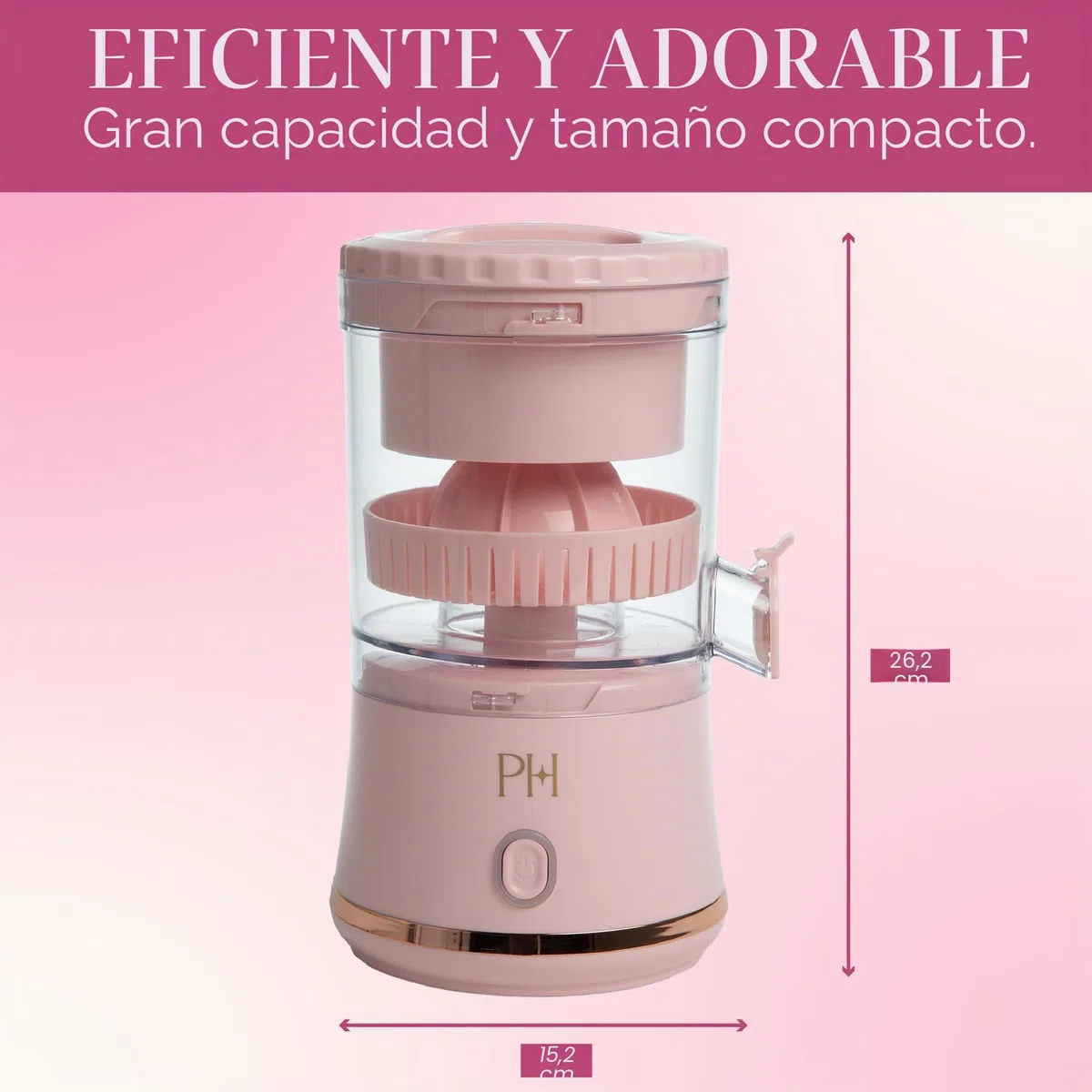Paris Hilton PH12055 - Exprimidor eléctrico de cítricos, plástico, color rosa