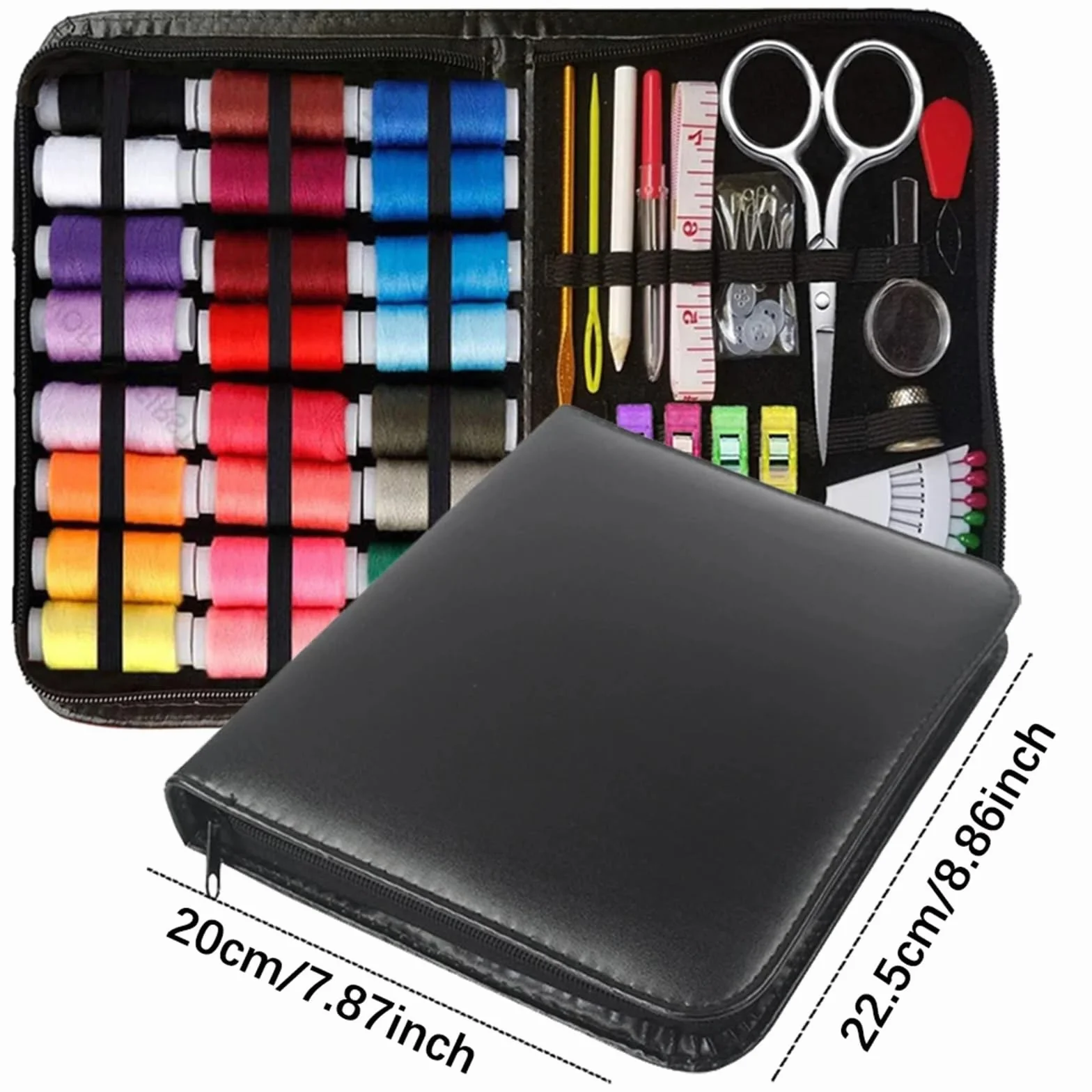 Juego de caja costura multifuncional for bricolaje, portátil, for coser a mano, herramientas bordado, accesorios for el hogar Kit de costura de viaje(304Pcs)