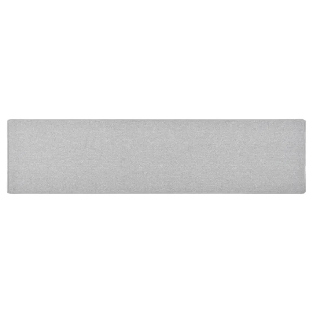 vidaXL Alfombra de Pasillo Entrada Vestíbulo Galería Estera Salón Dormitorio Cocina Oficina Suelo Lavable Antideslizante Gris Claro 50x200 cm