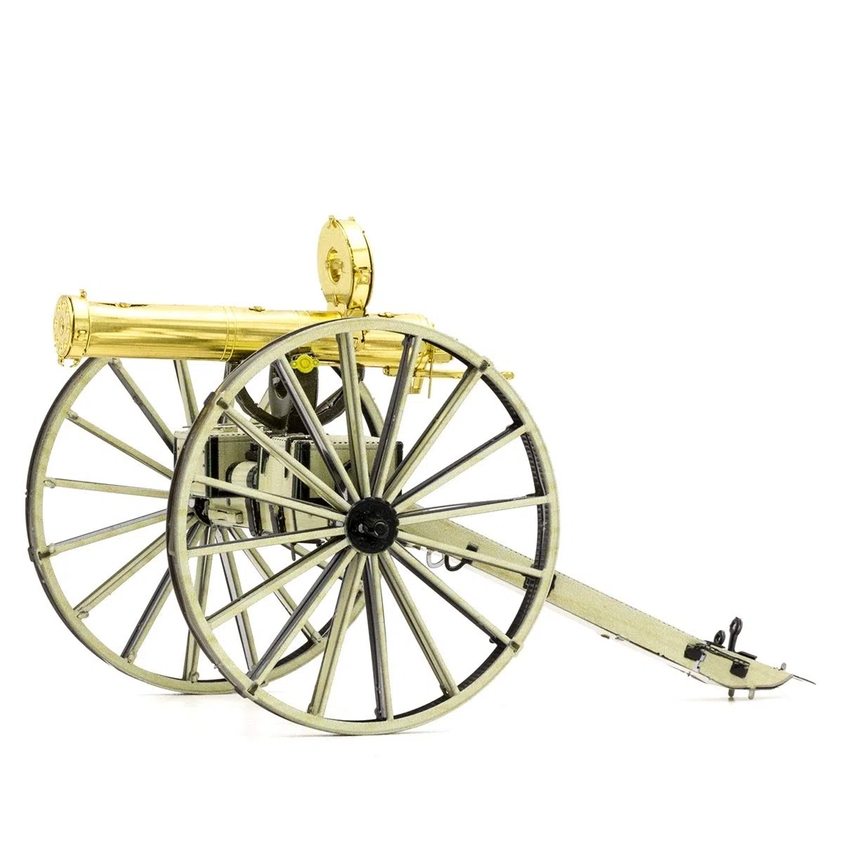 Fascinations Metal Earth Wild West Gatling Gun 3D Metal Model Kit Kit con pinzas