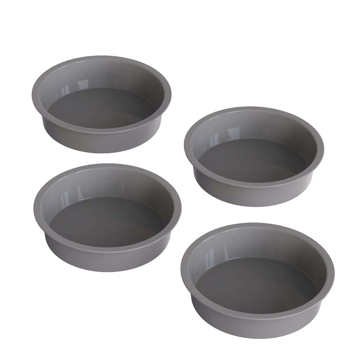 Molde redondo de silicona para tartas de 5 pulgadas, juego de 4 moldes pequeños de silicona redondos de 5 pulgadas, moldes antiadherentes para tartas, liberación rápida de 5 pulgadas para