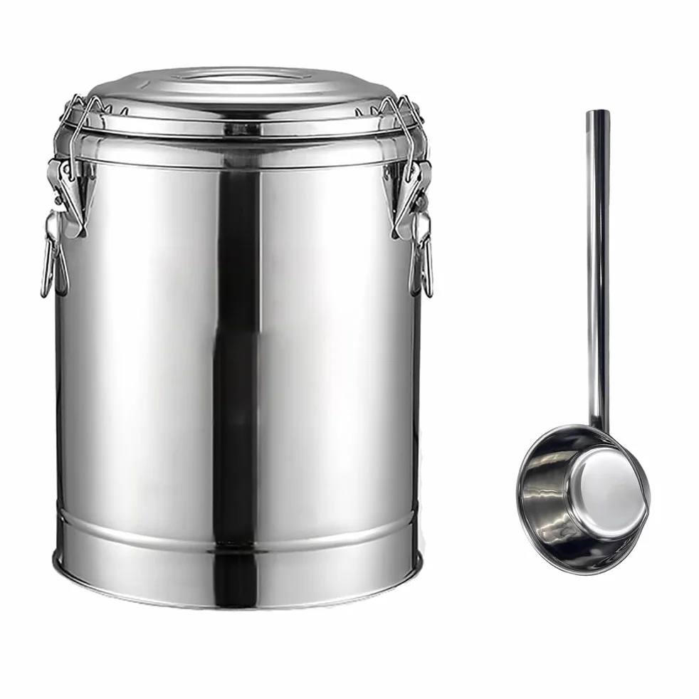 Dispensador de bebidas de acero inoxidable aislado con grifo, capacidad de 20 litros para bebidas frías y calientes, ideal para catering y eventos