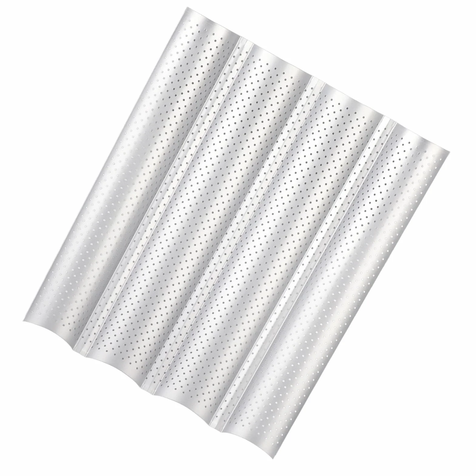 HEEPDD Moldes para hornear acero inoxidable antiadherente, múltiples ranuras y ondas, bandeja para pan francés y repostería, resistente y fácil limpieza, for uso profesional y doméstico