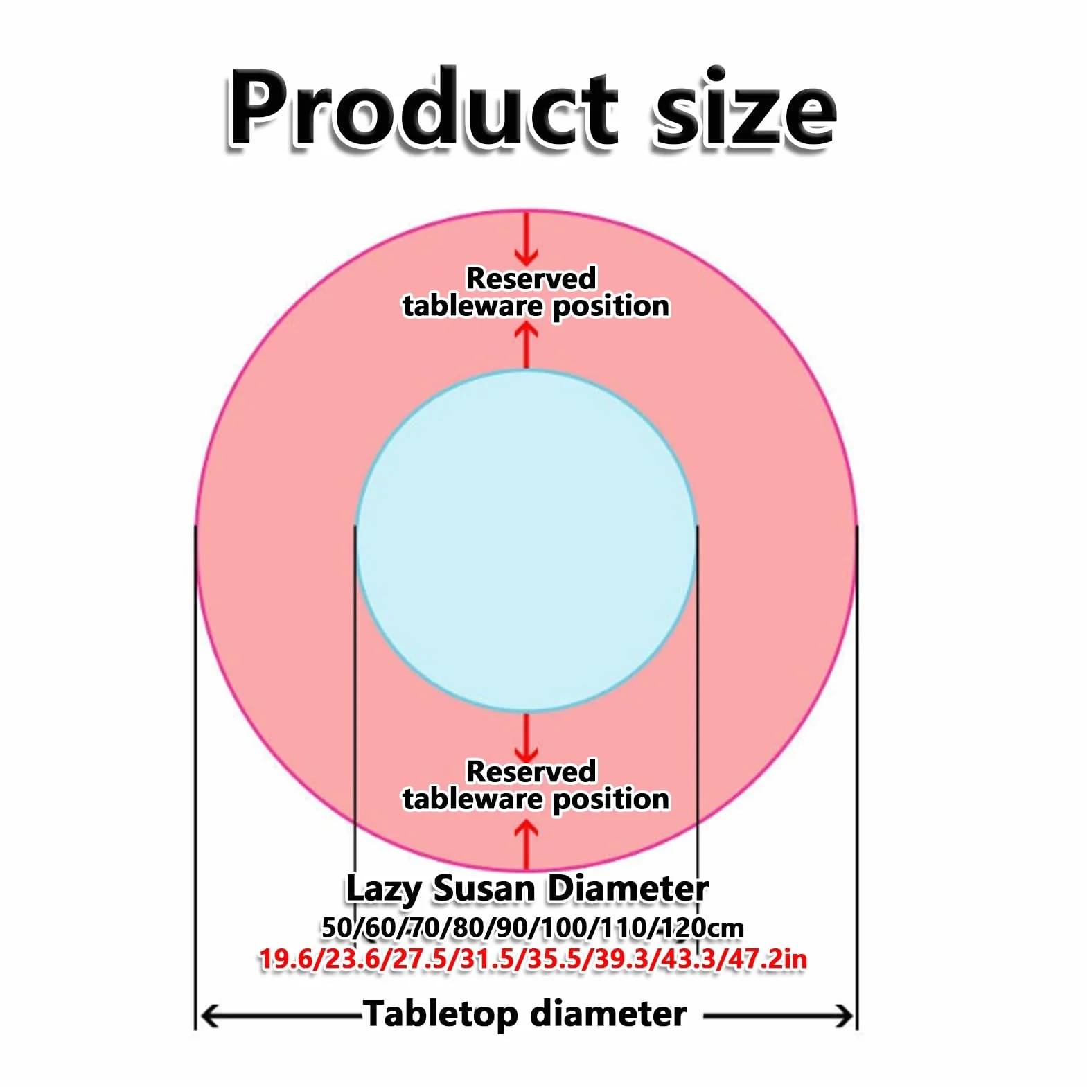 HOMEty - Tocadiscos de vidrio templado para mesa Di, bandeja giratoria redonda grande, perfecta para Entertai y servir alimentos, diseño antideslizante resistente