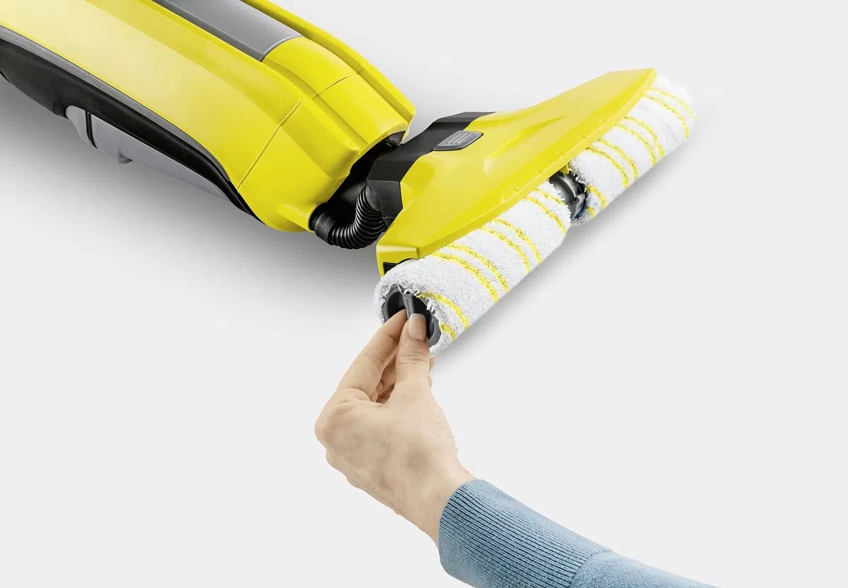 Kärcher Fregona Eléctrica FC 5 Con cable, máxima comodidad en la limpieza de suelos duros, elimina la suciedad en un solo paso, secado rápido