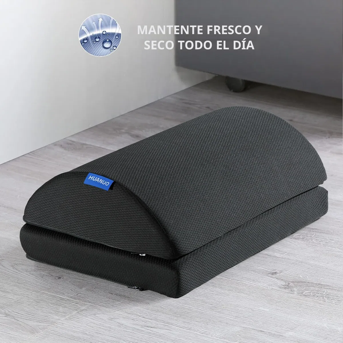 HUANUO Reposapies de oficina, ángulo ajustable - Taburete antideslizante para pies, ideal para oficina y hogar