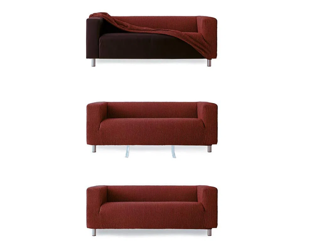 Milica | Funda sofá elástica para Modelo de sofá Klippan de IKEA y similares | para sofás de Brazos Altos| Ajuste, Lavable y Suave | Color Gris Claro Moderno y Neutro