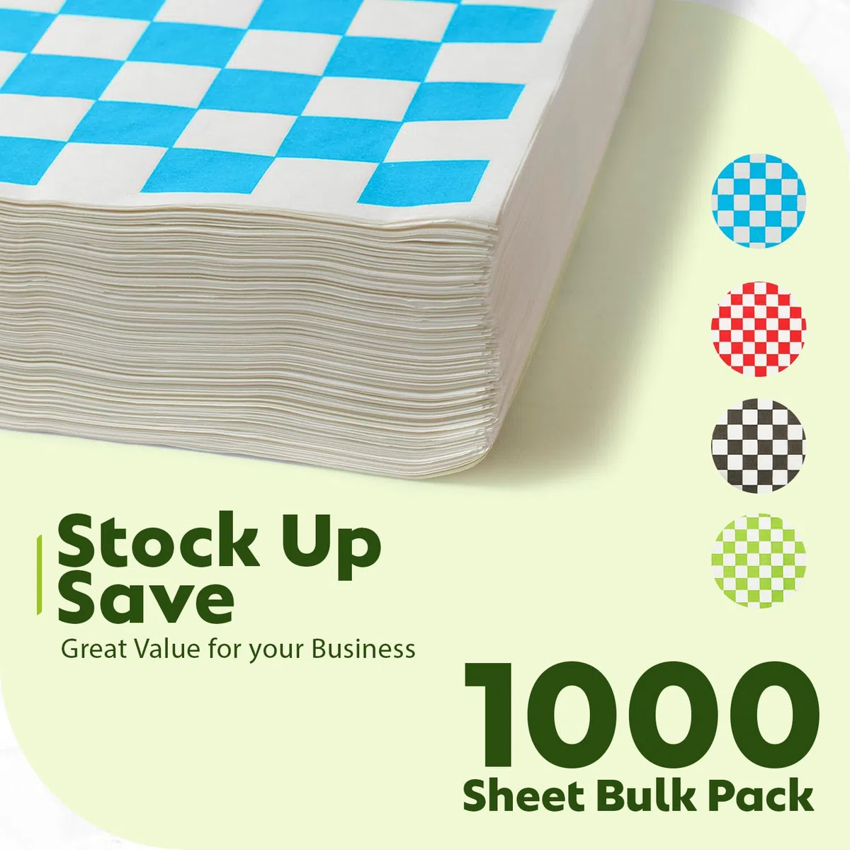 Culiware Deli - Papel para envolver bocadillos (30,5 x 30,5 cm), diseño de cuadros clásicos resistentes a la grasa (rojo y blanco, 30,5 x 30,4 cm)