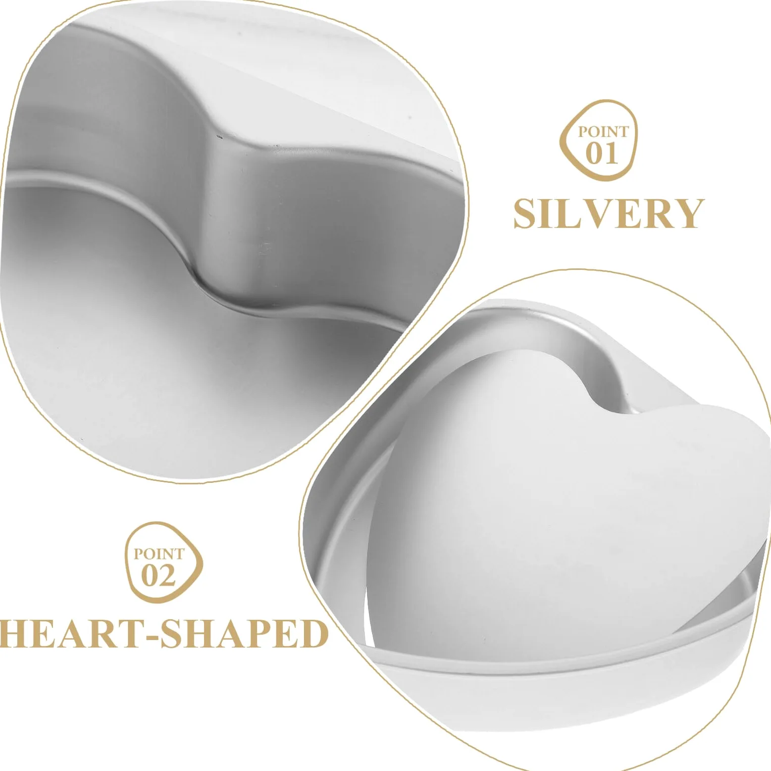 Molde Desmontable para Tartas Forma de Corazón de Molde Antiadherente para Repostería DIY para Bizcochos Mousse y Galletas Cocina Doméstica